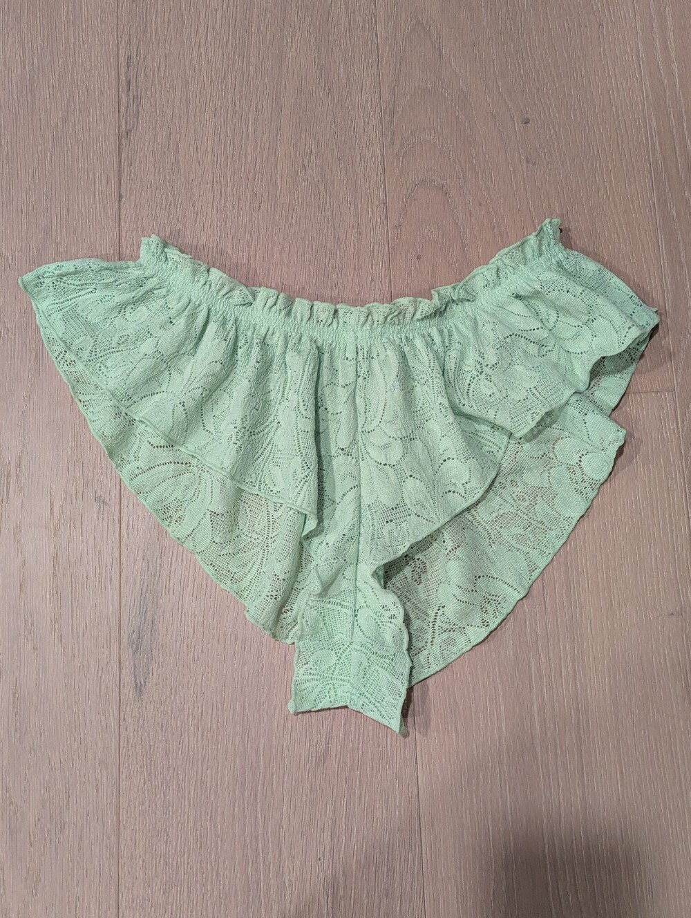 Lime Green Lace Ruffle Panties - Out From Under